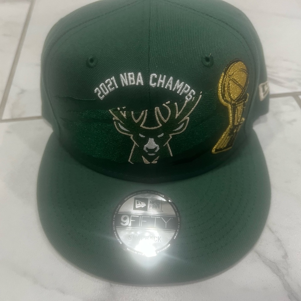 Milwaukee Bucks NewEra 9FIFTY Snapback Adjustable Hat NBA Basketball Champion 21